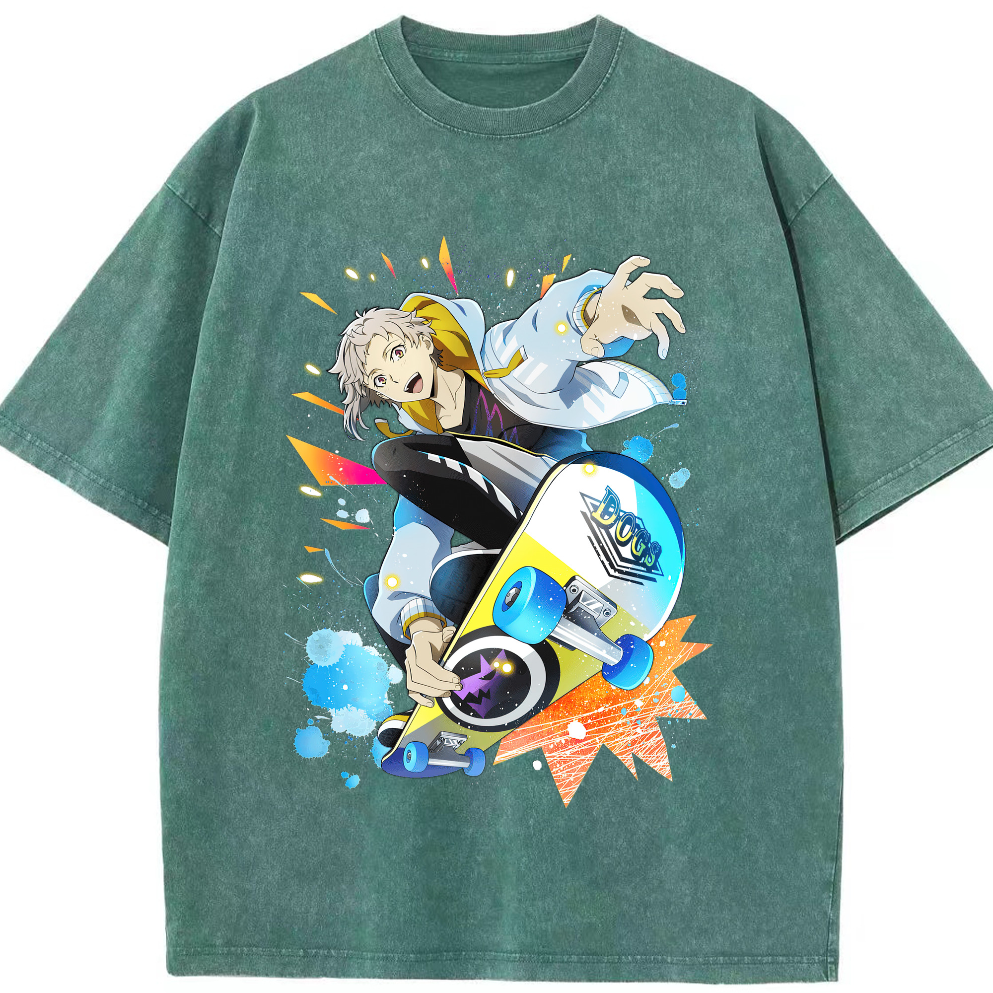 （画像用） 文豪ストレイドッグス Bungo Stray Dogs 綿100% ヴィンテージ風 半袖Tシャツ（フロントプリント）